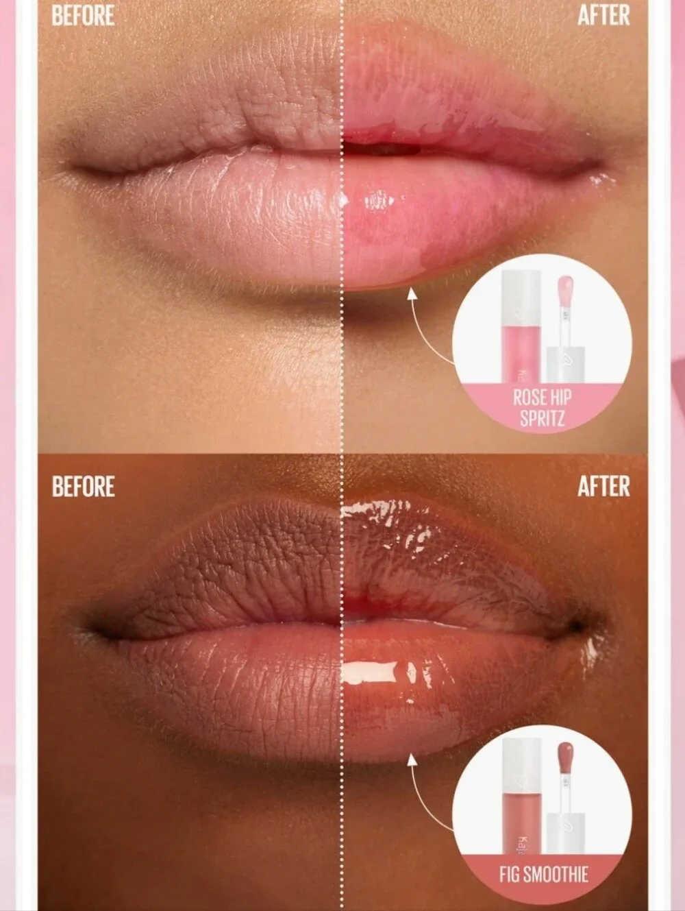 NIB Kaja Sweet Seoulmates Juicy Glass Lip Oil Jumbo Duo Set